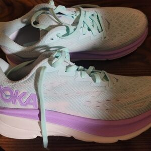 Hoka Women's Aqua and Lavender Athletic Shoes